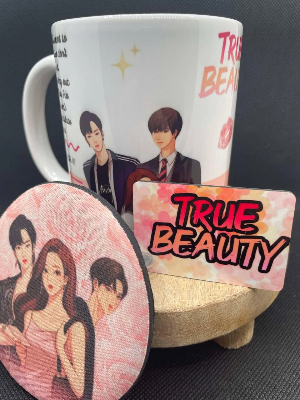 🎁 Coffret Mug – Mug + Porte-clés + Dessous de Tasse – True Beauty 💖 – photo 2